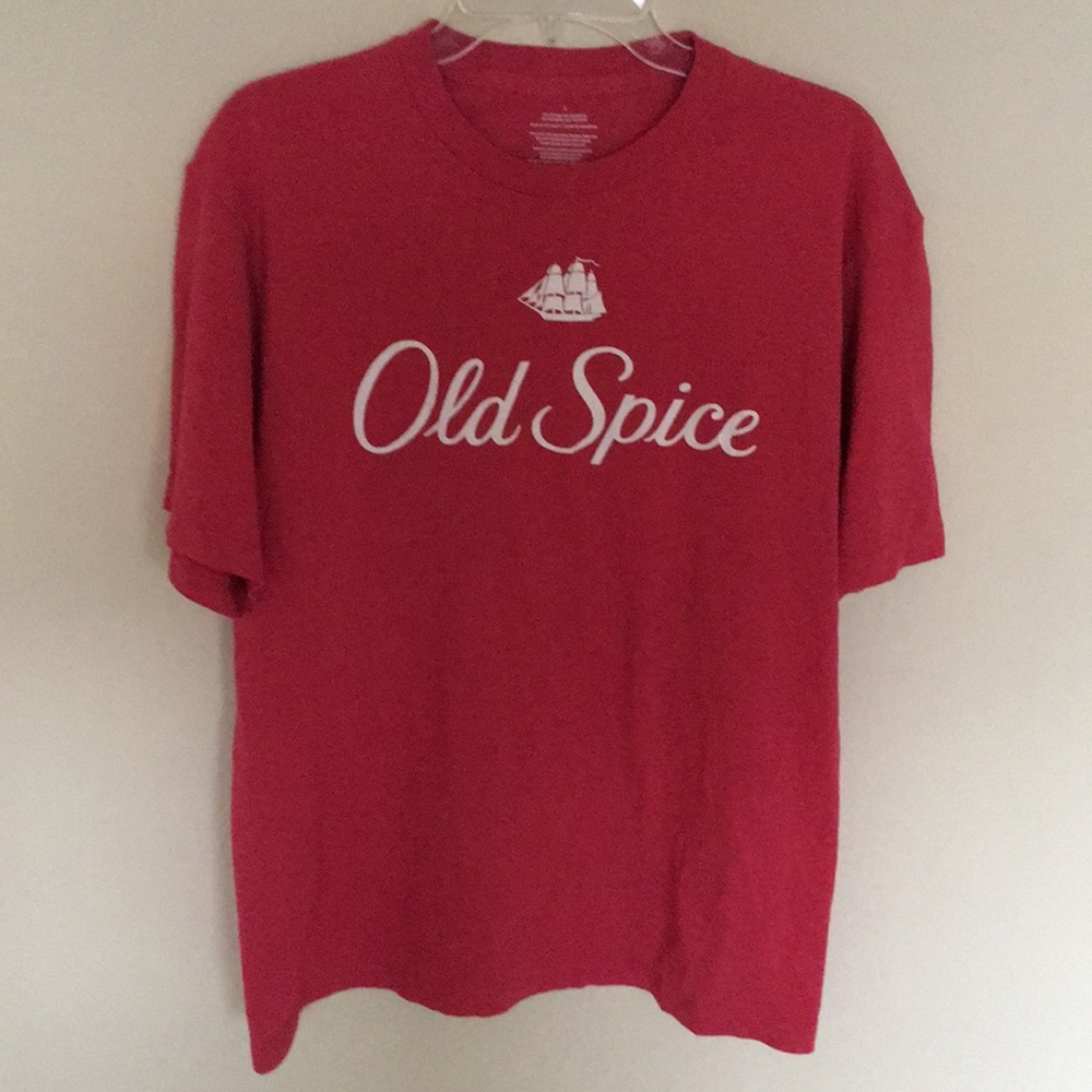 Old Spice t-Shirt red graphic large
